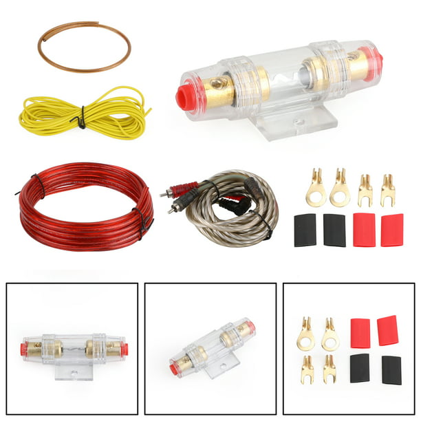 800W Car Kit Amplifier AMP Wiring Fuse Audio Sound RCA 8 GAUGE Cable 60AMP